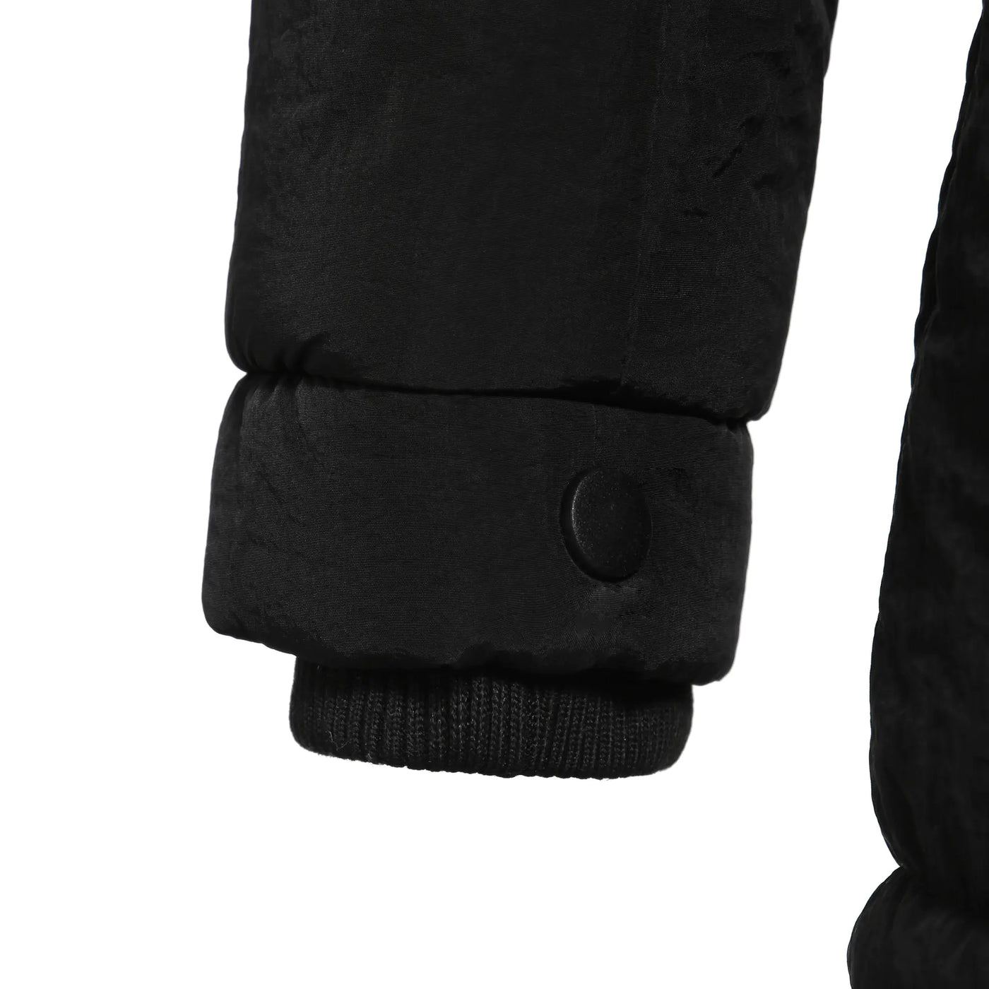 Thickened Cotton Jacket for Women - Black Hooded Coat
